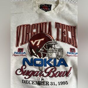 Vintage Galt Sands 1995 VA Tech Nokia Sugar Bowl Championship Game Sweatshirt L